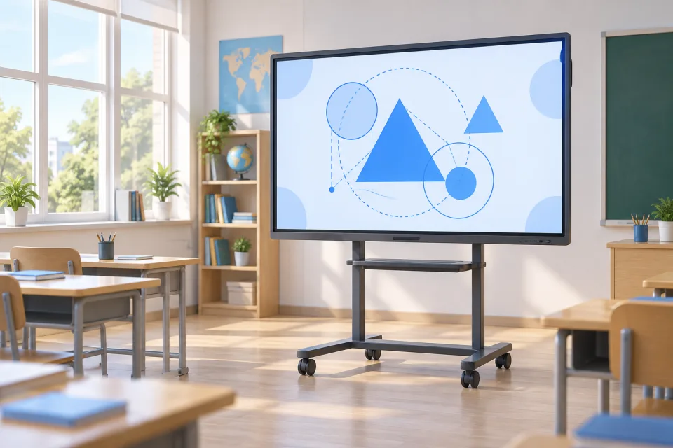Zamonaviy sinfxonadagi interaktiv smart doska tasviri